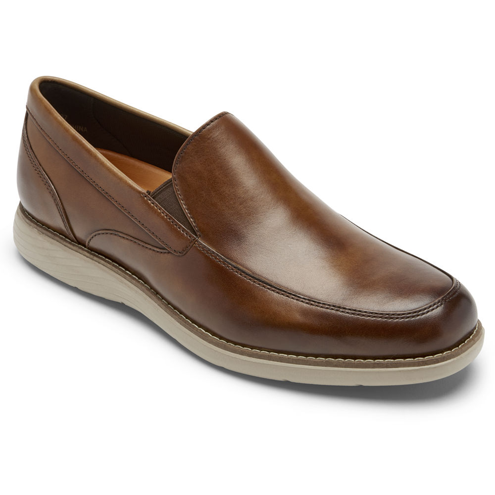 Rockport Mens Loafers Brown - Garett Venetian - UK 574-VQJLAP